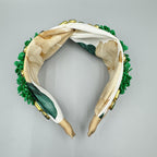 Seed Beaded Rhinestone Fabric Headband L4883 - view 5