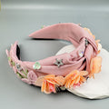 Flower Star Beaded Fabric Headband L4894 - view 2