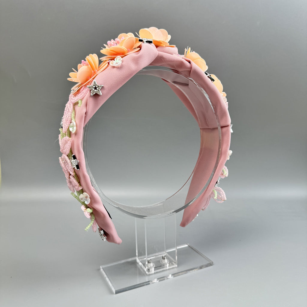 Flower Star Beaded Fabric Headband L4894 - view 4