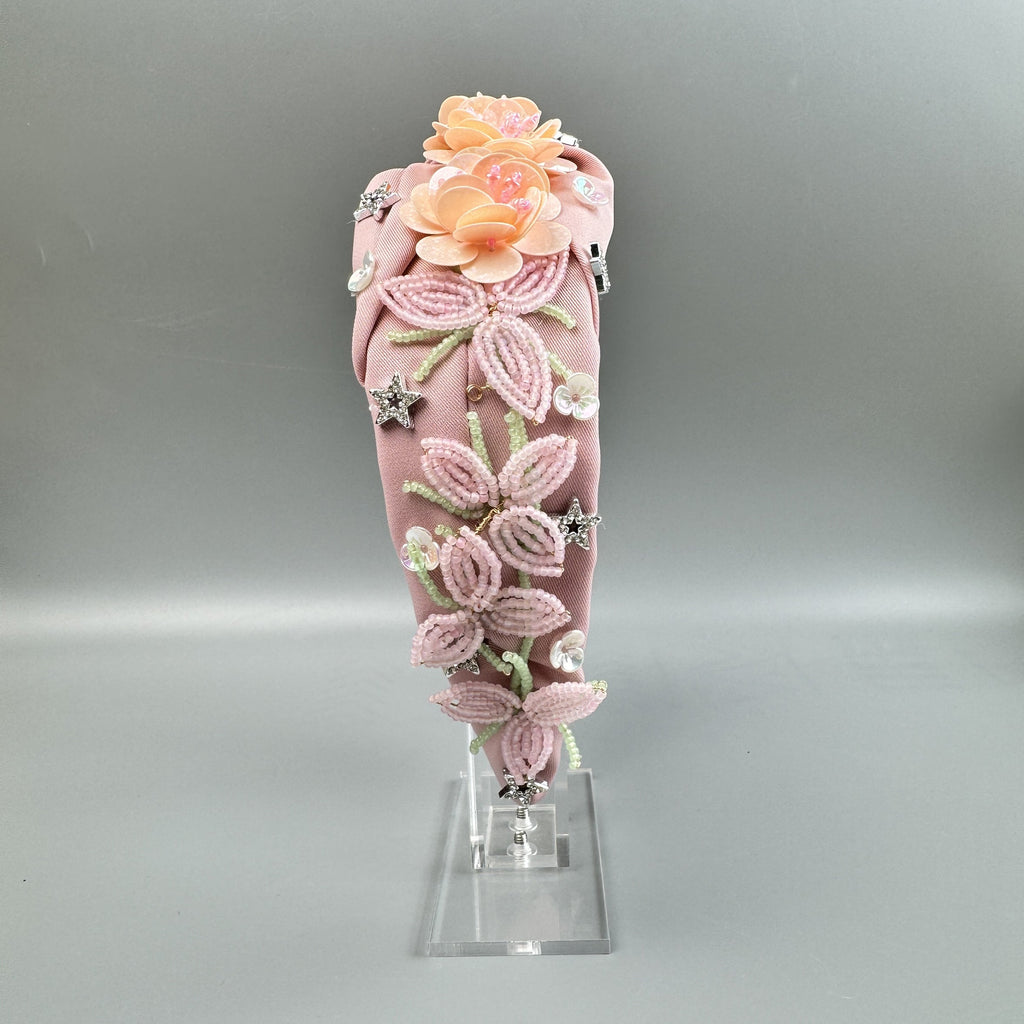 Flower Star Beaded Fabric Headband L4894 - view 5