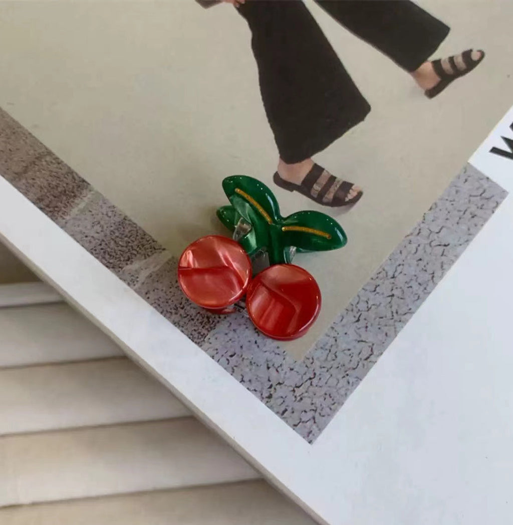 Cherry Acrylic Mini Hair Clip L4987 - view 4
