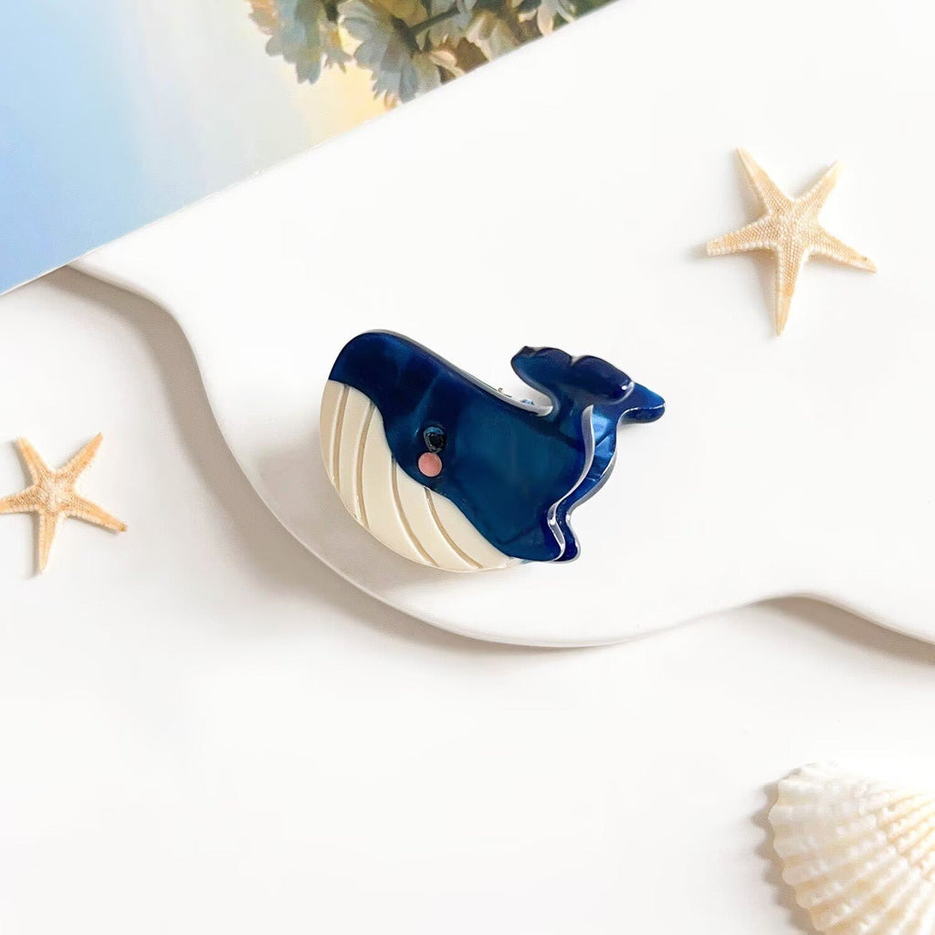 Whale Acrylic Mini Hair Clip L4989