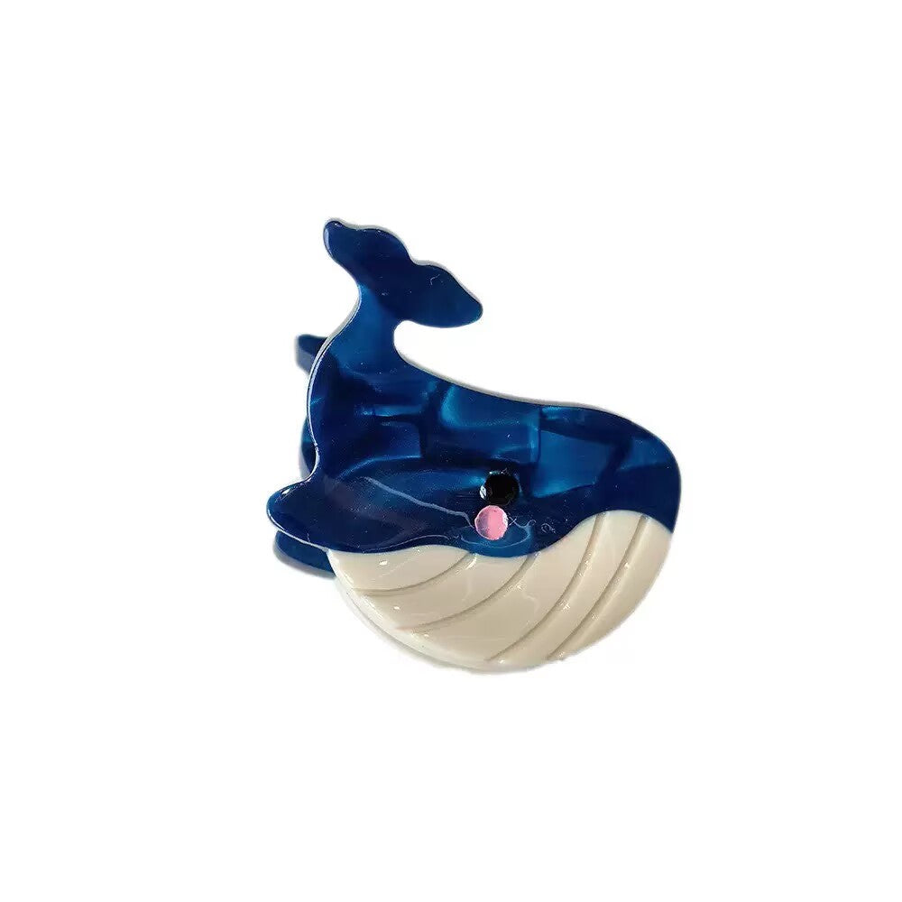 Whale Acrylic Mini Hair Clip L4989 - view 2