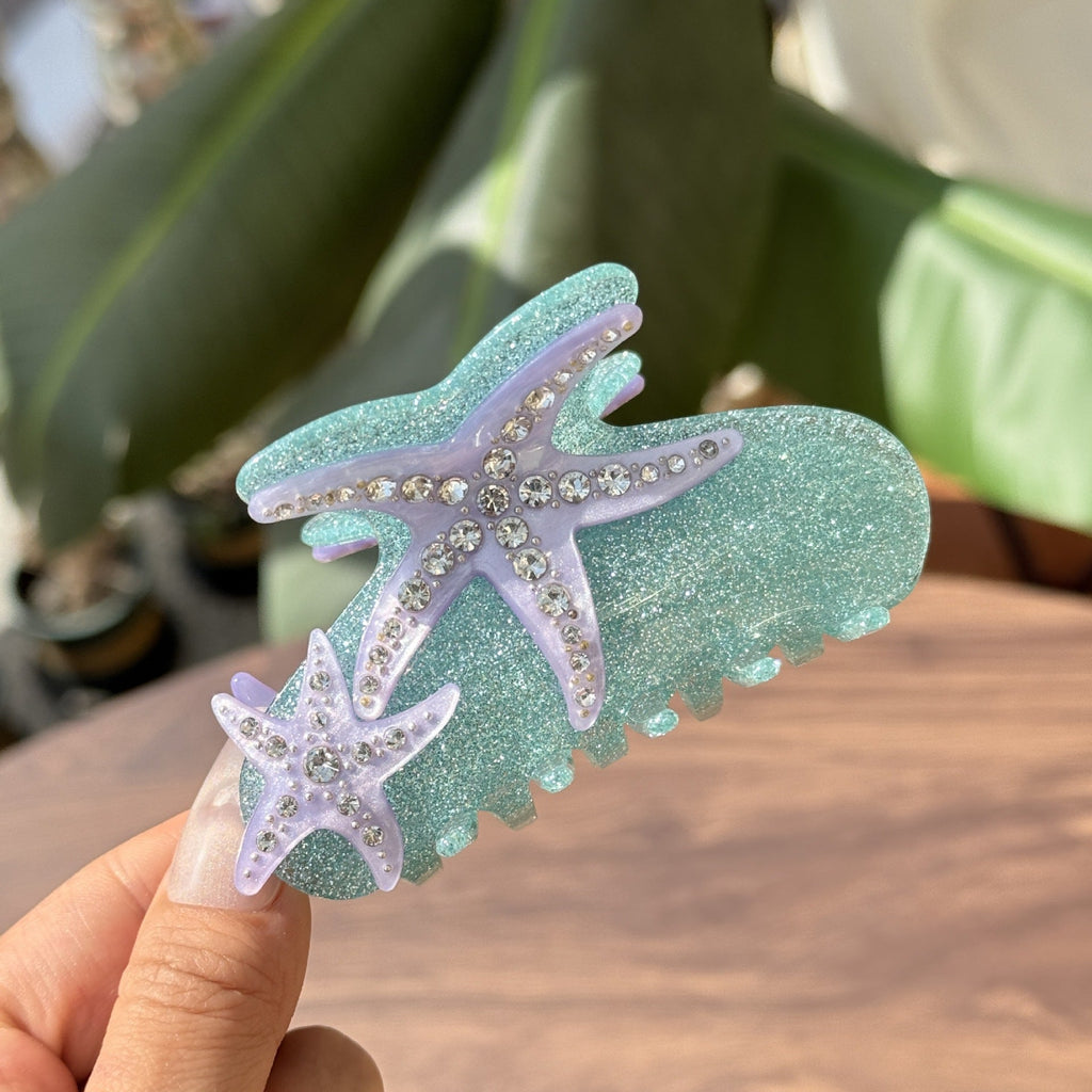 Starfish Crystal Acrylic Hair Clip L4999 - view 6