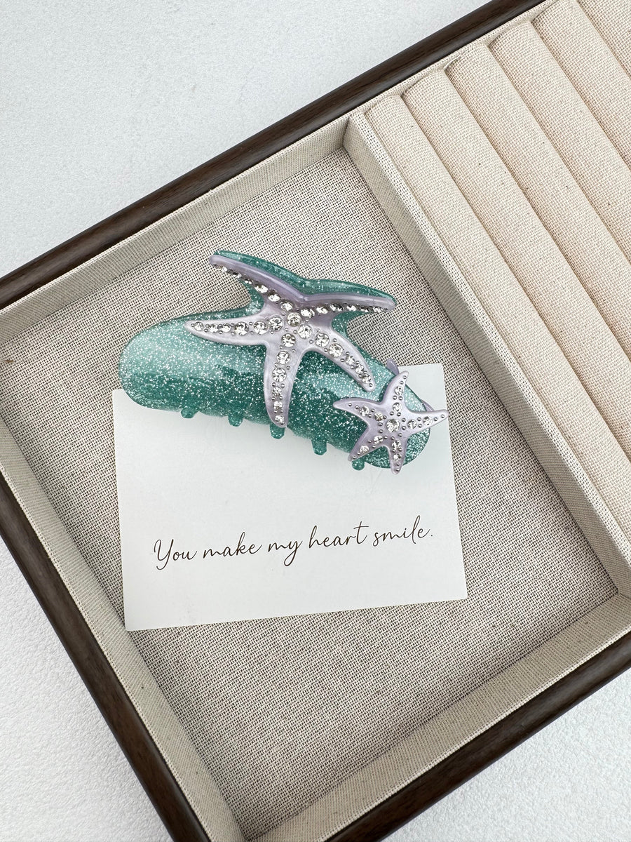 Starfish Crystal Acrylic Hair Clip L4999
