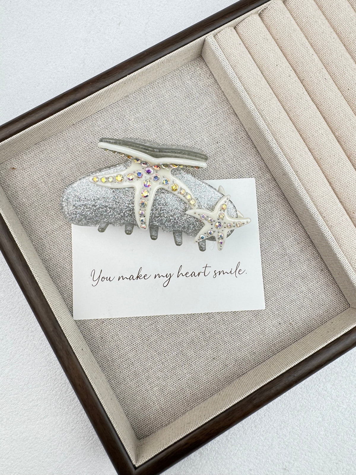 Starfish Crystal Acrylic Hair Clip L4999 - view 2