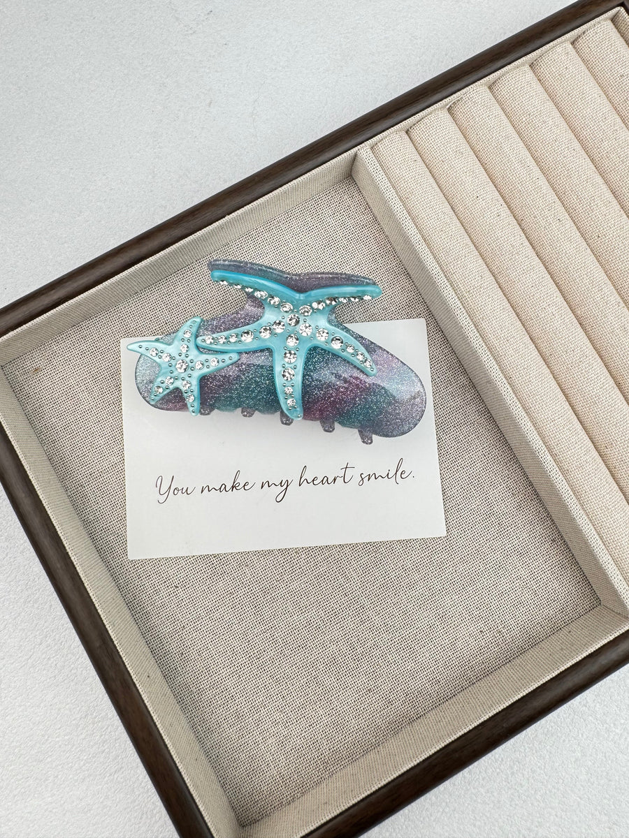 Starfish Crystal Acrylic Hair Clip L4999