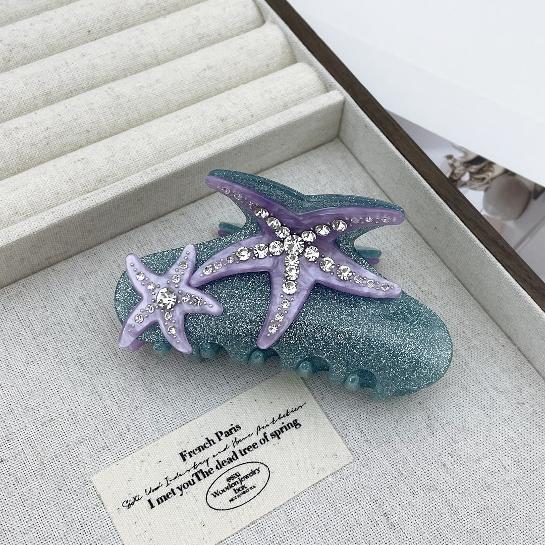 Starfish Crystal Acrylic Hair Clip L4999 - view 4
