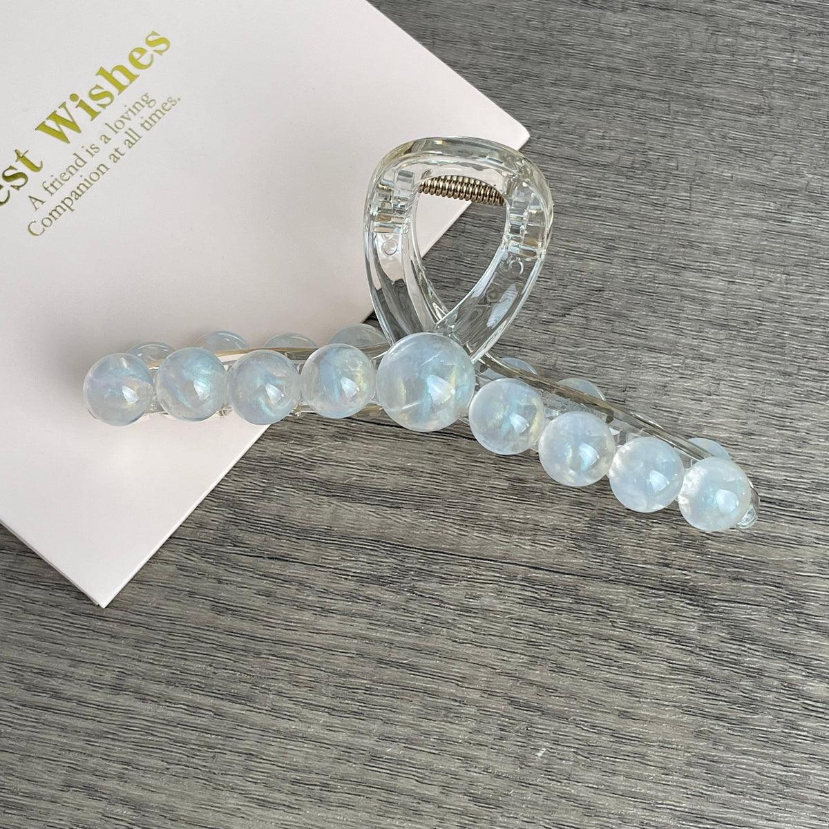 Round Beads Acrylic Hair Clip L5058 - view 2