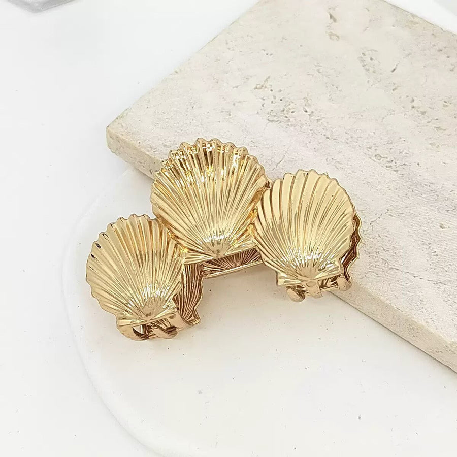 Three Seashells Alloy Hair Clip L5082