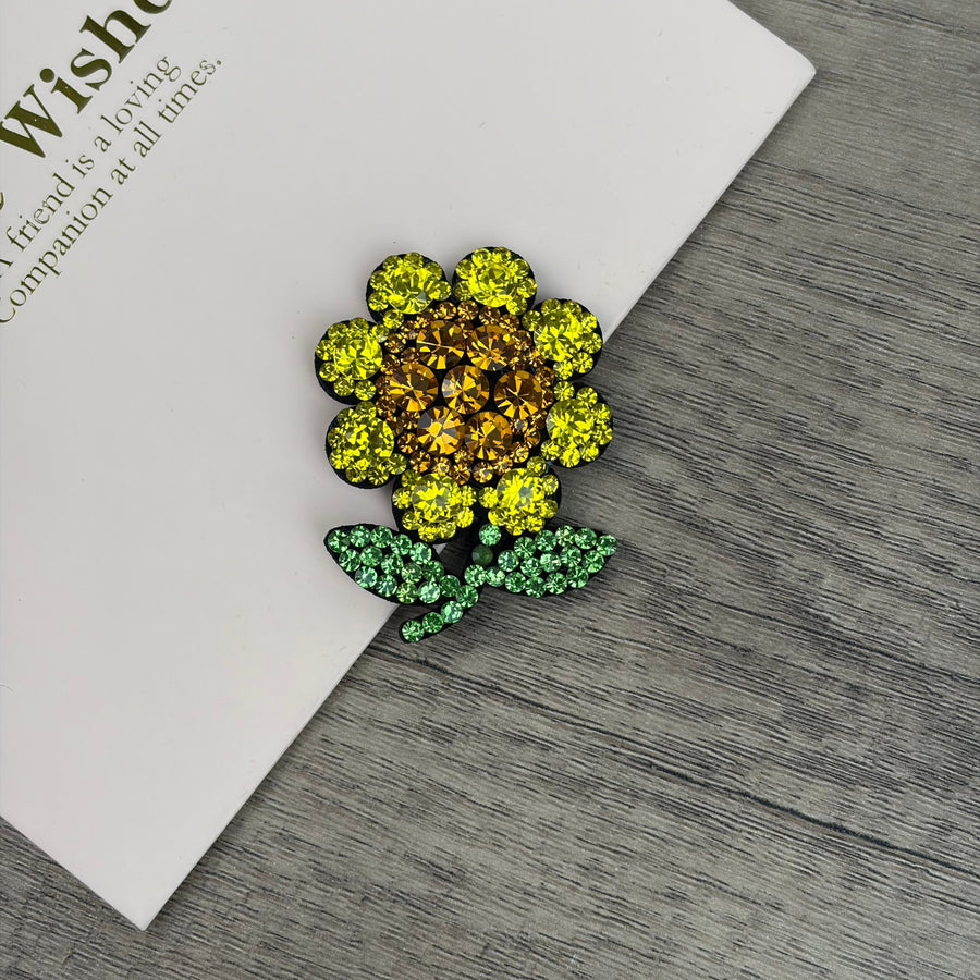 Flowers Crystal Hair Clip L5104