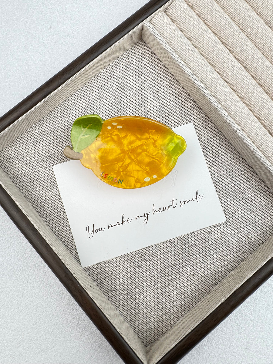 Lemon Acrylic Hair Clip L5140