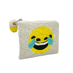 Crying Face Emoji Beaded Pouch LAC-CP-1132