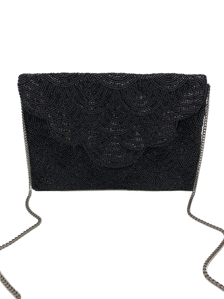 Scalloped Beaded Clutch LAC-SS-412