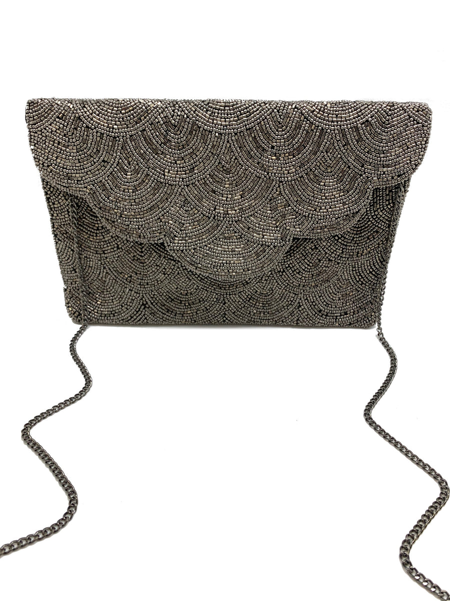 Scalloped Beaded Clutch LAC-SS-412