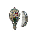 Medium Size Peacock Metal Mirror Set M0391 - view 2