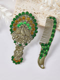 Small Size Peacock Alloy Mirror Set M0412