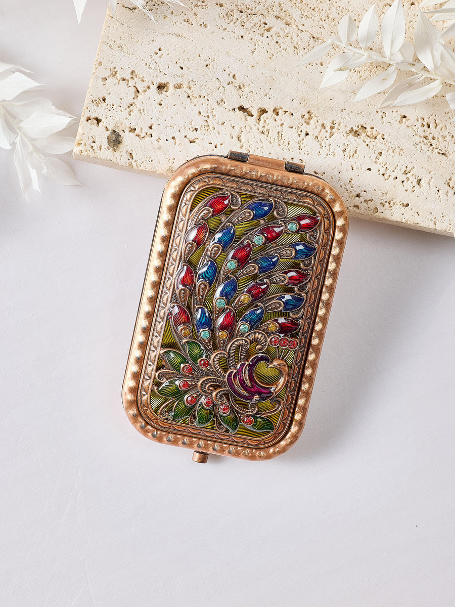 Peacock Portable Folding Mirror M0414