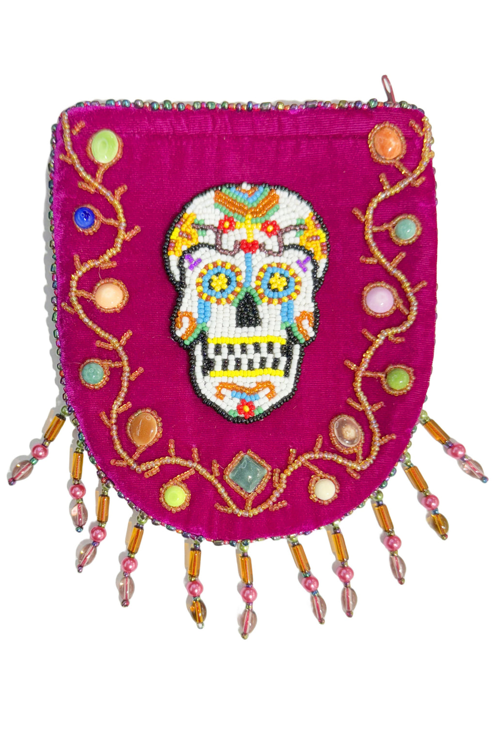 Skull Pattern Velvet Crossbody MUG - view 4