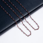 Crystal Beaded Chain Necklace N1163-114-BZ