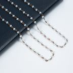 Crystal Beaded Chain Necklace N1163-133-CR