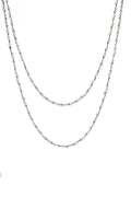 Crystal Beaded Chain Necklace N1163-133-CR - view 3