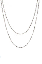 Crystal Beaded Chain Necklace N1163-133-CR - view 3