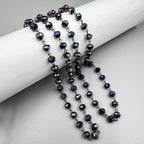 Crystal Beaded Chain Necklace N1163-150-BZ - view 4