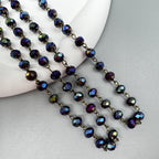 Crystal Beaded Chain Necklace N1163-150-BZ - view 7