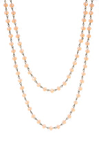 Crystal Beaded Chain Necklace N1163-24-Bronze - view 3