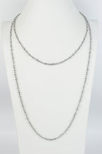 Crystal Beaded Chain Necklace N1163-11-BZ - view 2