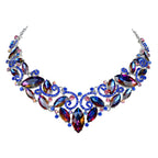 Teardrop Rhinestone Short Necklace N2579