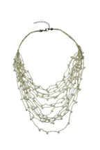 Multi-layered Rope Chain Crystal Glass Beaded Necklaces N2940