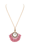 Leatherette Tassel Necklace N3388