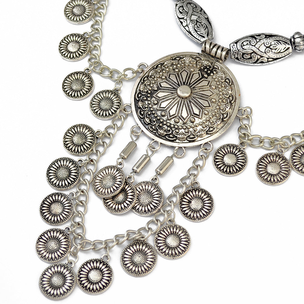 Coins Tassel Alloy Necklace N3758