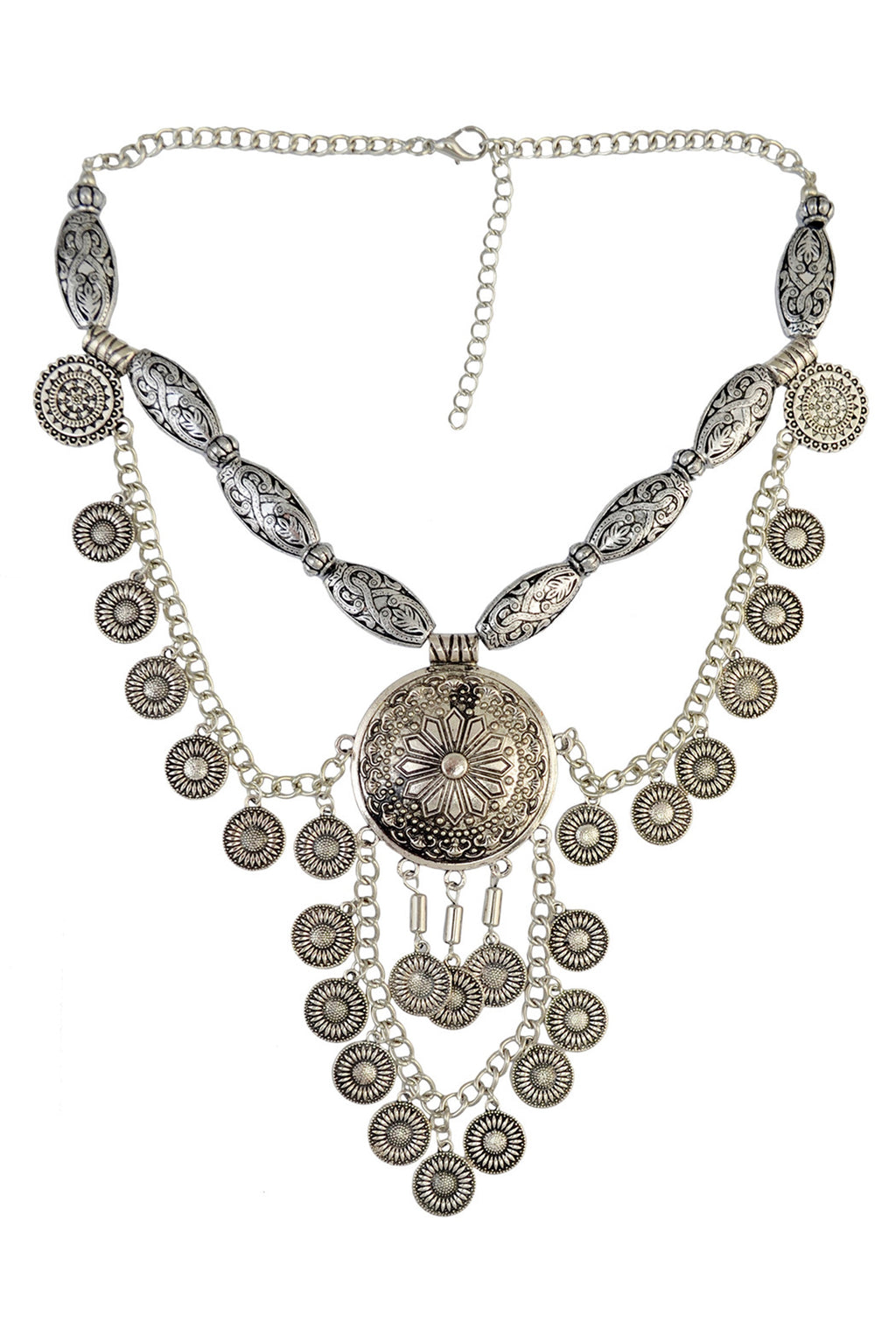Coins Tassel Alloy Necklace N3758
