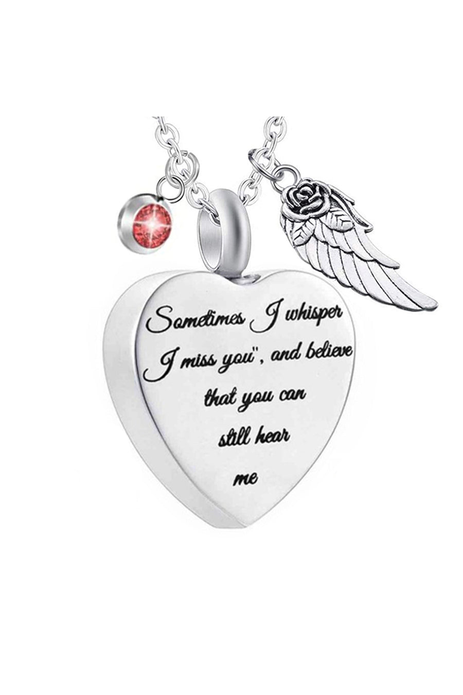 Heart Perfume Bottle Stainless Steel Necklace N3809