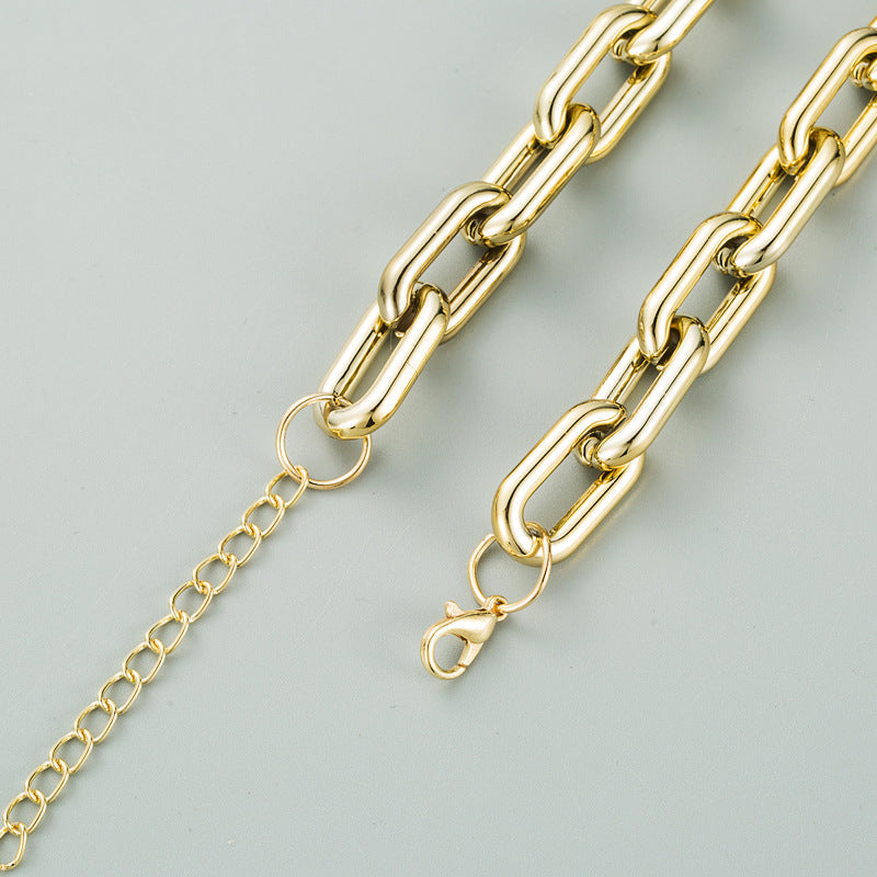 Heart Pendant Alloy Chain Necklace N3847