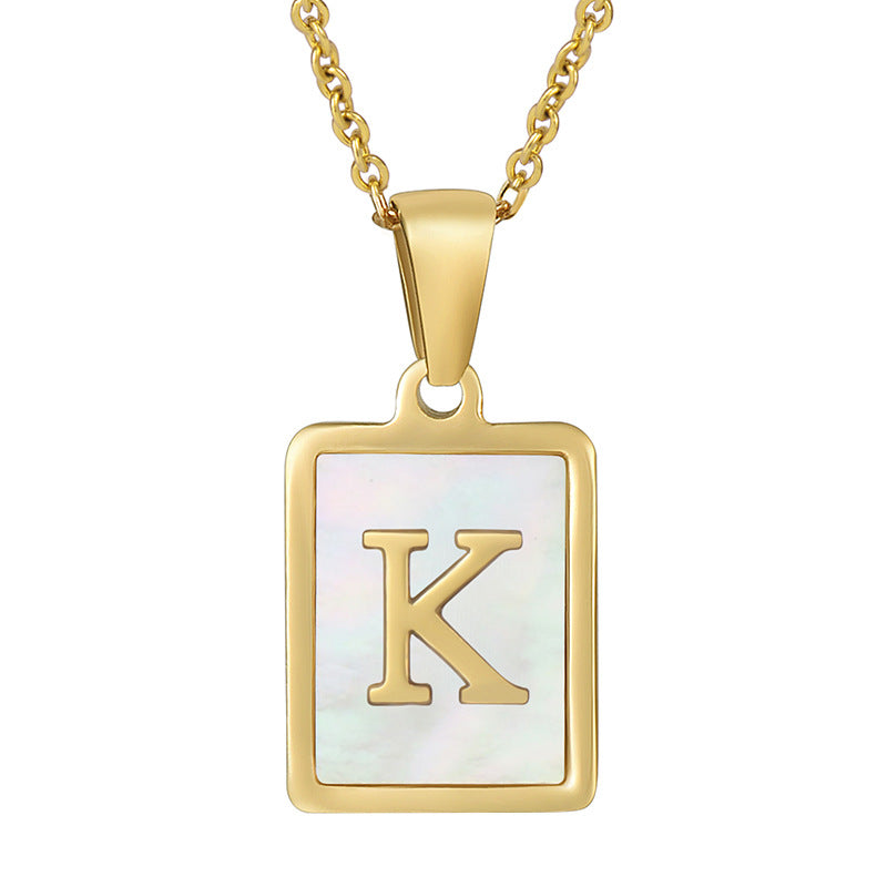 Alphabet Stainless Steel Necklace N3869