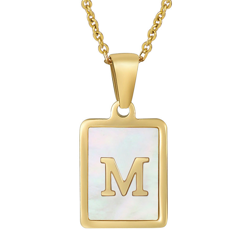 Alphabet Stainless Steel Necklace N3869