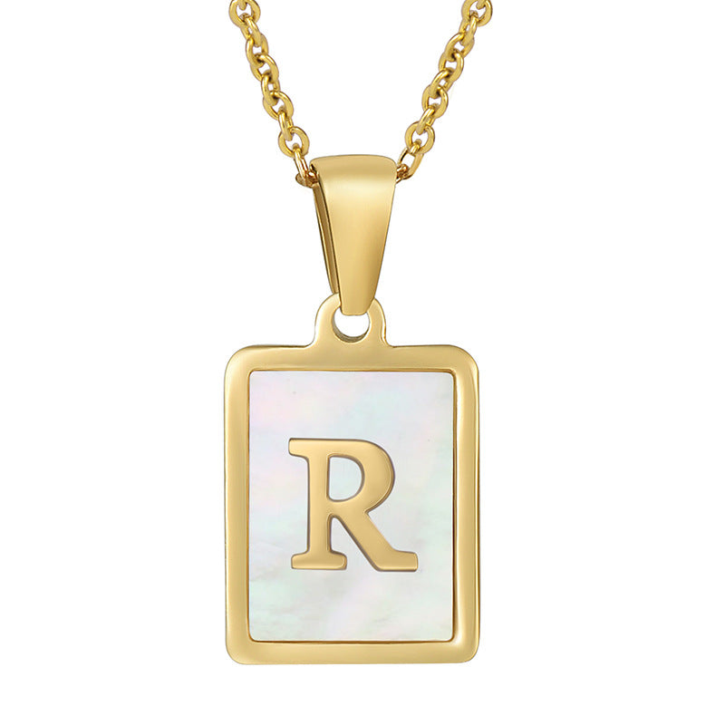 Alphabet Stainless Steel Necklace N3869