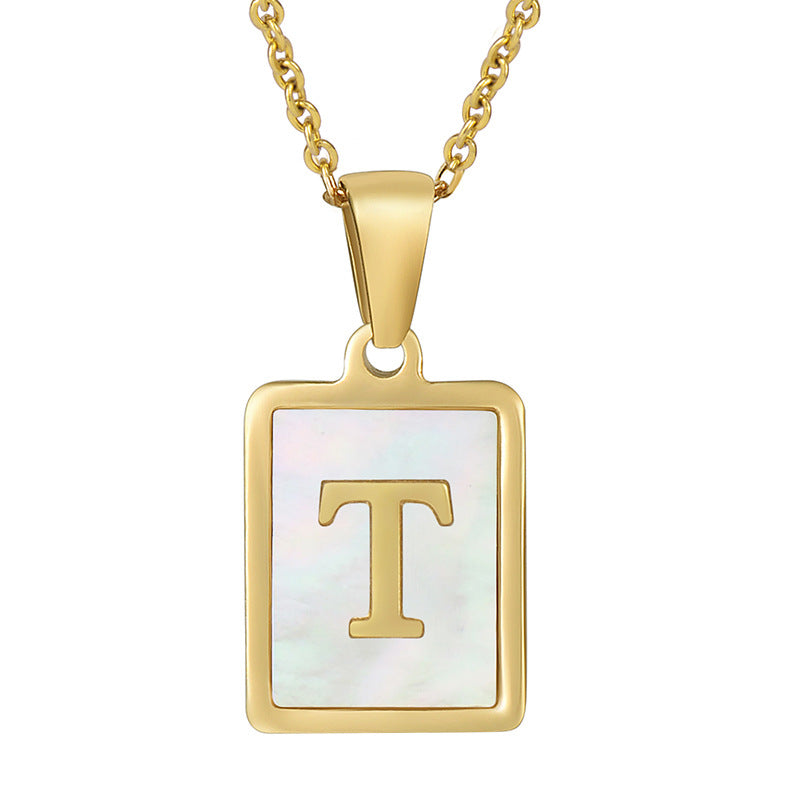 Alphabet Stainless Steel Necklace N3869