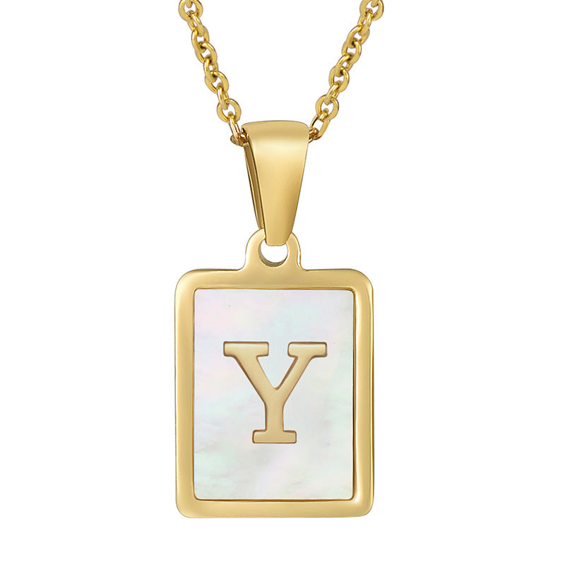 Alphabet Stainless Steel Necklace N3869