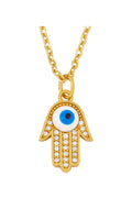Palm Zircon Copper Chain Necklace N3895