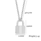 Locker Stainless Steel Necklace N3907