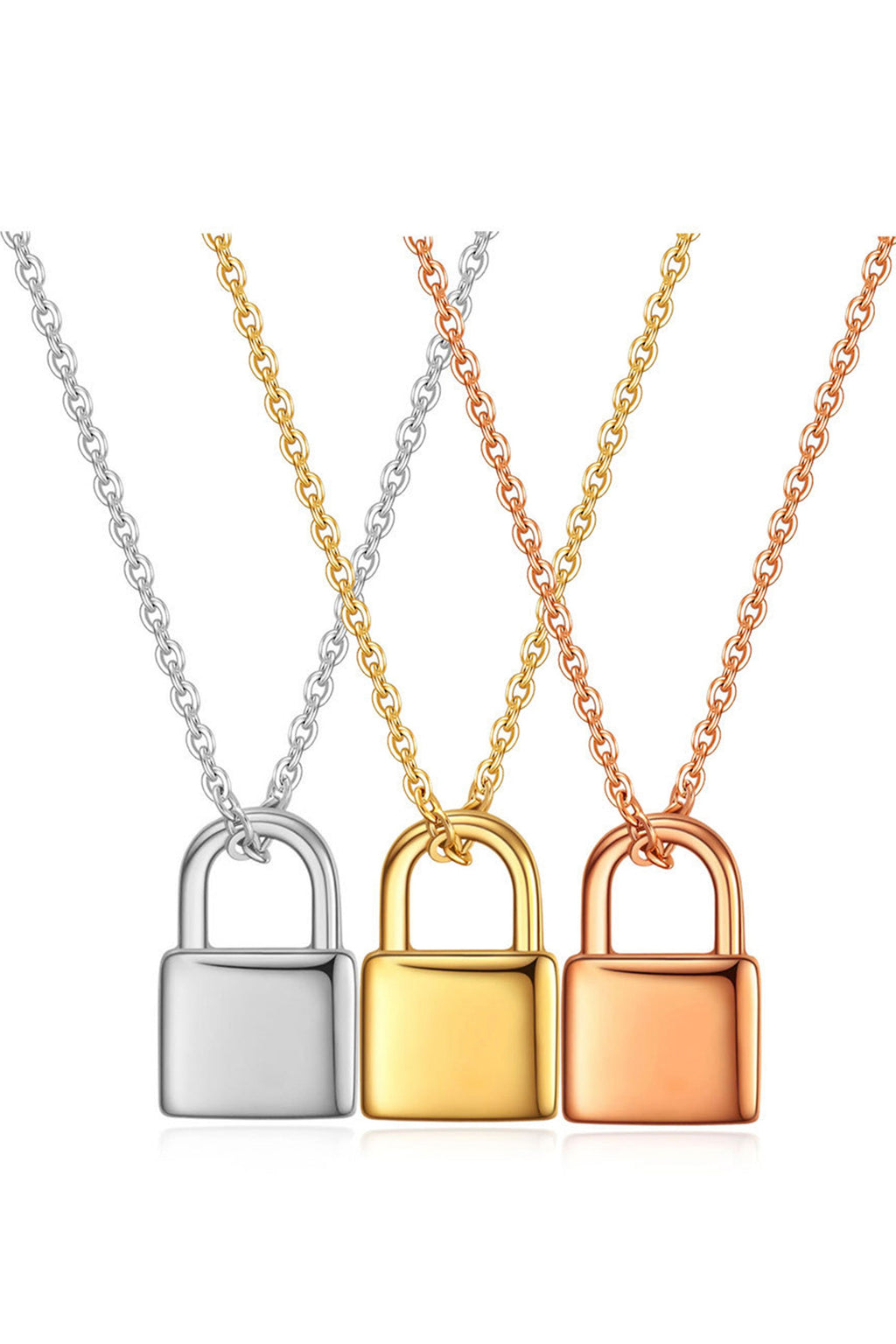 Locker Stainless Steel Necklace N3907