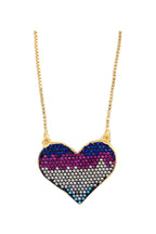 Heart Zircon Chain Necklace N4220