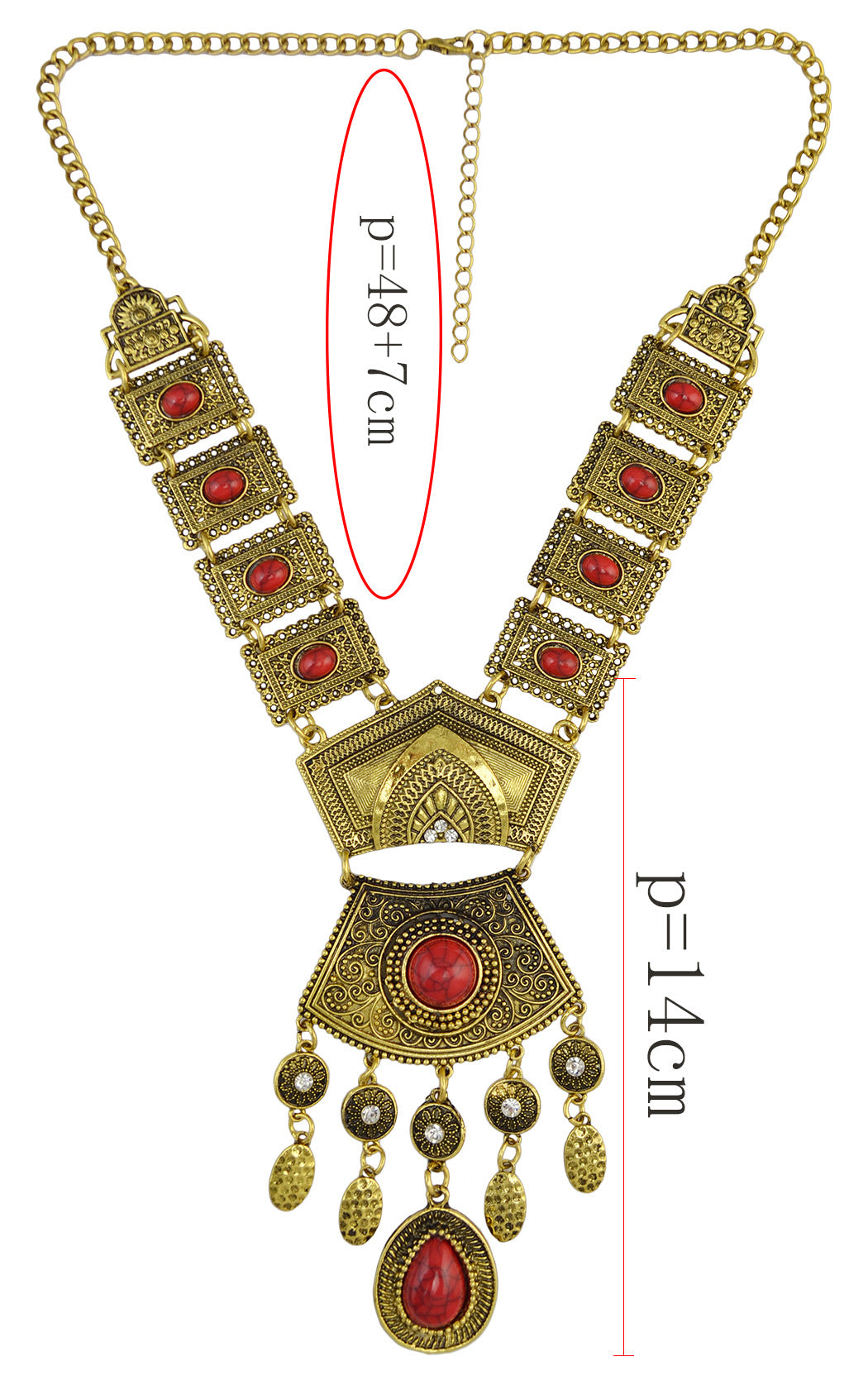 Bohemia Alloy Tassel Necklace N4271