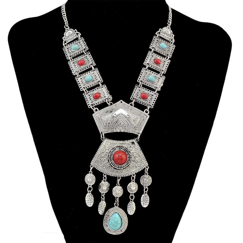 Bohemia Alloy Tassel Necklace N4271