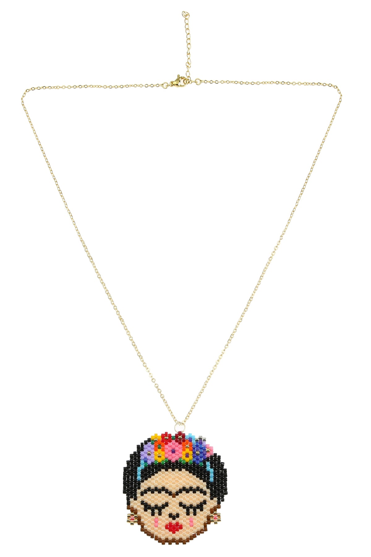 Floral Seed Bead Chain Necklace N4280